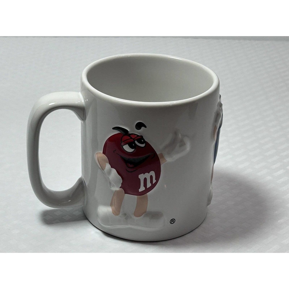 Mars‎ Inc. M & M's Coffee Oversized Mug - 3D Embossed Red, Blue Yellow M & M.